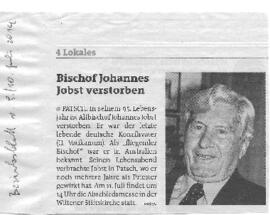 Bischof Johannes Jobst verstorben am 5. Juli 2014