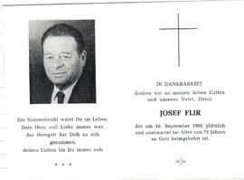 Sterbebild Josef Flir