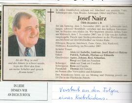 Todesanzeige Josef Nairz