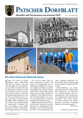 Patscher Dorfblatt Nr. 4 vom 1. Dezember 2016