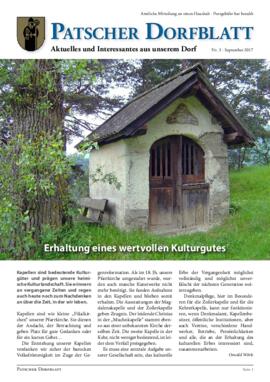 Patscher Dorfblatt Nr 3 vom September 2017