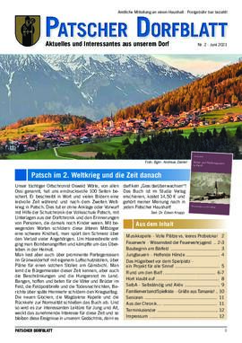 Patscher Dorfblatt Jahrgang 2021 Nr.02 vom 01.06.2021