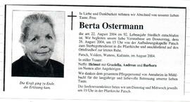 Sterbebild Berta Ostermann