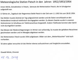 Meteorologische Station in Patsch
