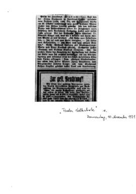 Glockenweihe in Patsch 1921