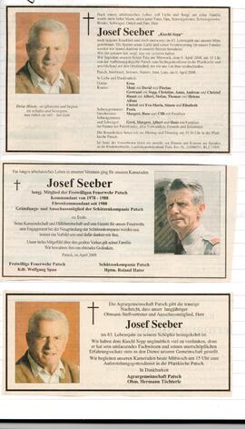 Josef Seeber Todesanzeigen