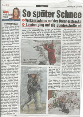 So später Schnee ist extrem selten! verkehrschaos am Brenner, 40 cm Schnee in Patsch; Klimaänderu...