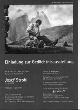 Josef Strobl - Gedächtnisausstellung; mit Zeitungsbericht