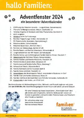 Adventfenster 2024 - ein besonderer Adventkalender