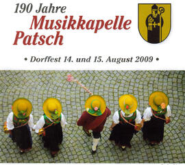 Musikkapelle Patsch, Festschrift 190 Jahre Musikkapelle und Einladung zum Dorffest