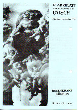 Pfarrblatt Okt. - November 1998; Gottesdienstordnung; Bild