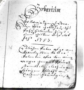 Urbarium 1753