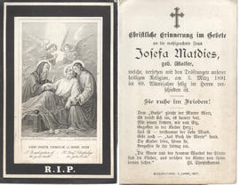 Madties Josefa geb Walser 1891