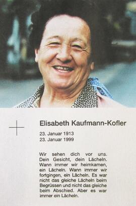 Kaufmann Elisabeth geb Kofler