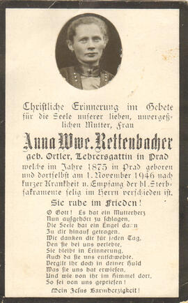 Rettenbacher Anna geb Ortler