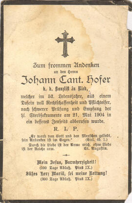 Hofer  Johann Cant