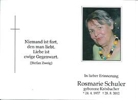 Schuler Rosmarie geb Krösbacher