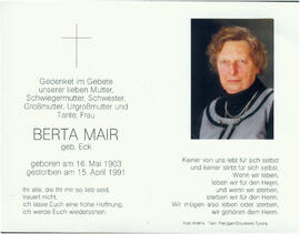 Mair Berta geb Eck