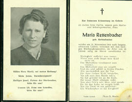 Rettenbacher Maria geb Rettebcaher