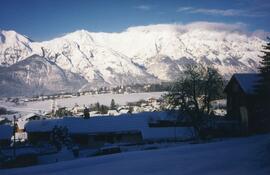 Blick vom Oberdorf Richtung Unterdorf und Judenstein