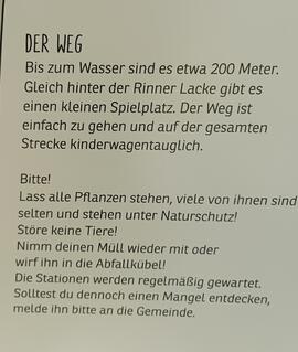 Info Tafel "Rinner Lacke"