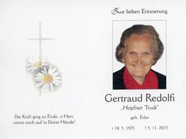 Redolfi. Gertraud &quot;Hopfner Trudi&quot;