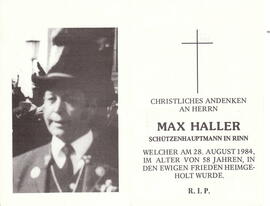 Haller, Max  Schützenhauptmann in Rinn