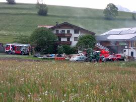 Feuerwehrprobe beim Siller der FF Rinn und Tulfes