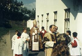 Firmung in Rinn, Abt Stöger Alois, Pfarrer Seidner Ernst