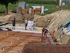 Baufortschritt beimTenniscafe