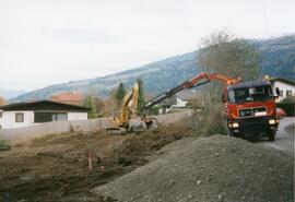 Grundaushebung  der Reihenhausanlage Untere Hochstraße 1