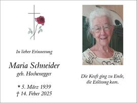 Schneider, Maria