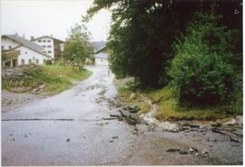 Hochwasser beim Bach beim "Flörl"