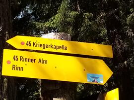 Wegweiser Rinnerberg