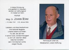 Böhm, Johann Hofrat Mag. Dr.