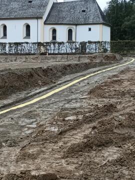 Grabungen für Leitungen