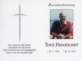 Passmoser, Toni