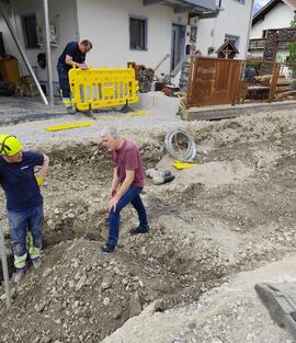 Baustelle Krössbach BM Schafferer Herbert