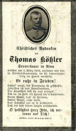 Kößler, Thomas &quot;Sennerbauer&quot; in Rinn