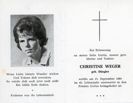 Weger, Christine