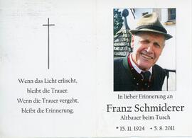 Schmiderer, Franz Altbauer beim &quot;Tusch&quot;