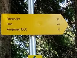 Wegweiser Rinnerberg