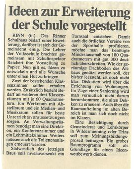 Ideen zu Erweiterung der Schule
