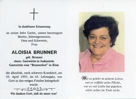 Brunner, Aloisia Gastwirtin vom &quot;BrunnerhoF&quot;