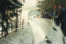 Kunstrodelbahn in Olang 1980