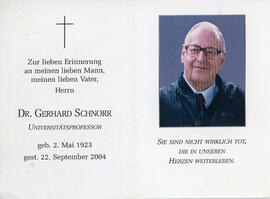 Schnorr, Gerhard Dr. Universitätsprofessor
