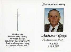 Gapp, Andreas "Bestandsmann Ander"