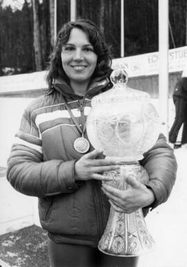 Weltcup - Siegerehrung von Schafferer - Lemmerer Angelika 1981