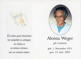 Weger, Aloisia