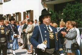 Bezirksschützenfest, Ehrenkompanie Tulfes mit Hauptmann Reichler Sepp